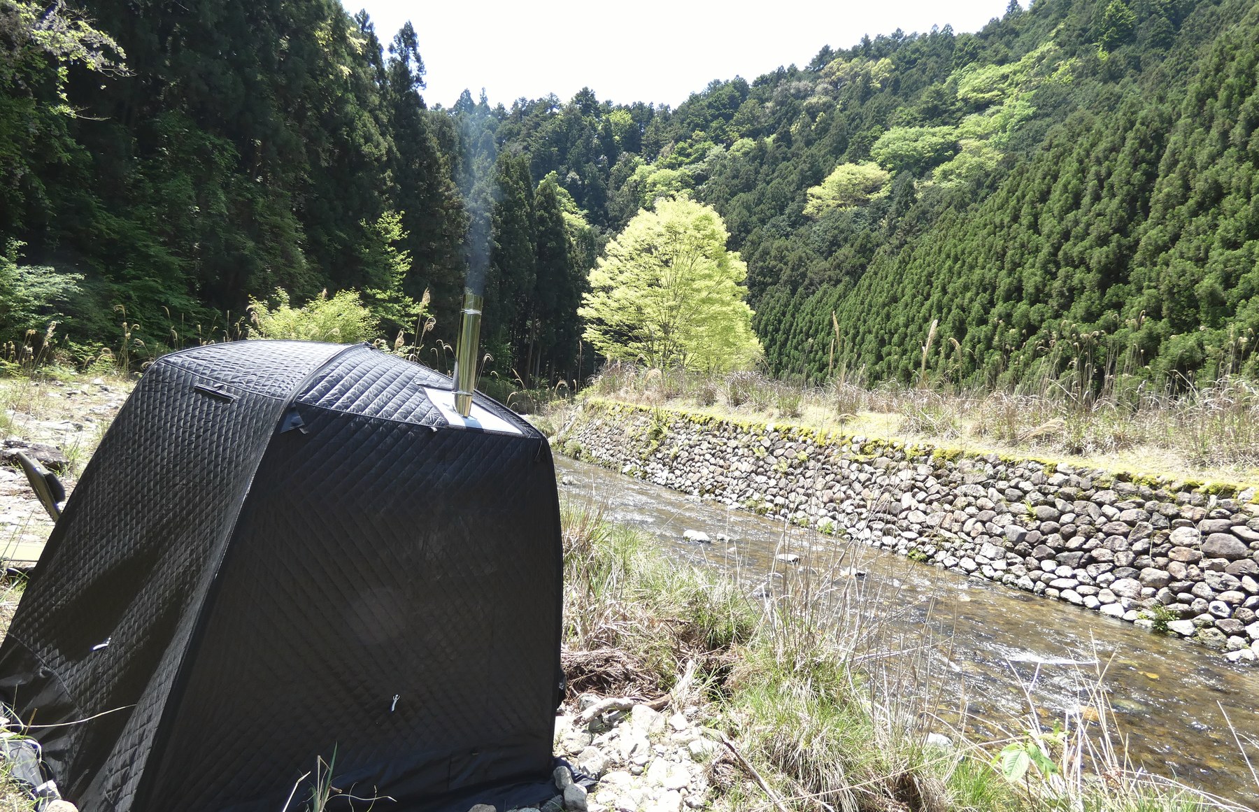 兵庫のテントサウナ出張レンタル｜森も川も、その日だけの貸切サウナに。