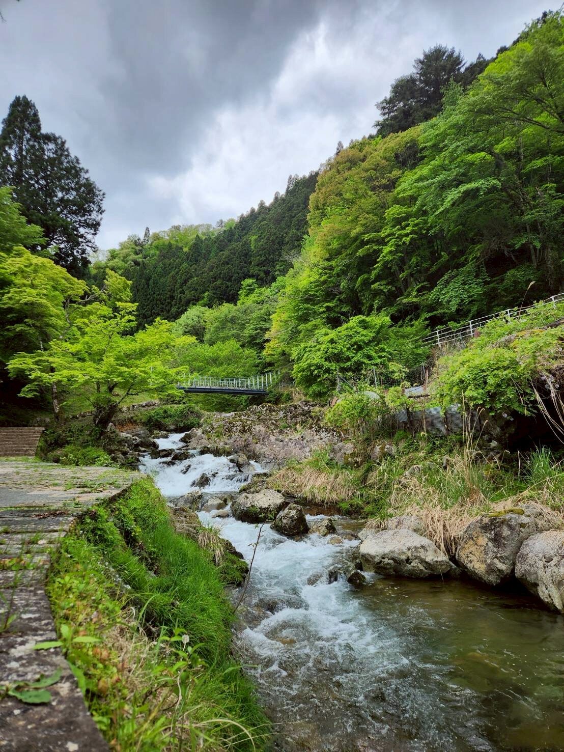 宍粟市キャンプ場の川辺